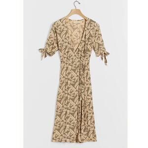 NWT Anthropologie Beachgold Tacey Wrap Midi Dress Size Small
